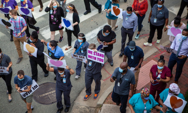 Photo Gallery: UNC Health Workers March in Support of the Black Lives Matter Movement