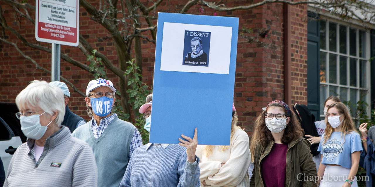 ‘We Must Follow Her Clearly to Move This Nation Forward’: Chapel Hill Residents Honor Ginsburg