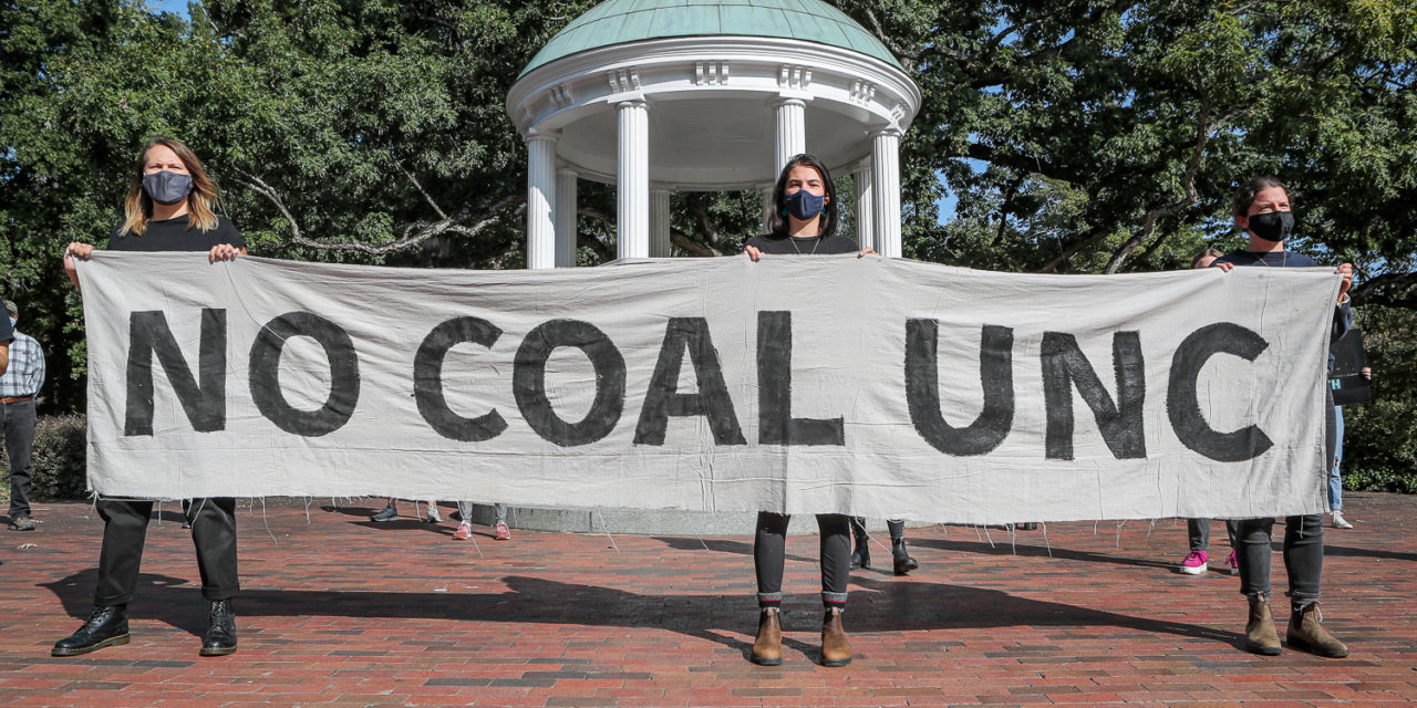 Groups Protest UNC’s Cogeneration Facility Amid Worldwide Climate Change Strikes