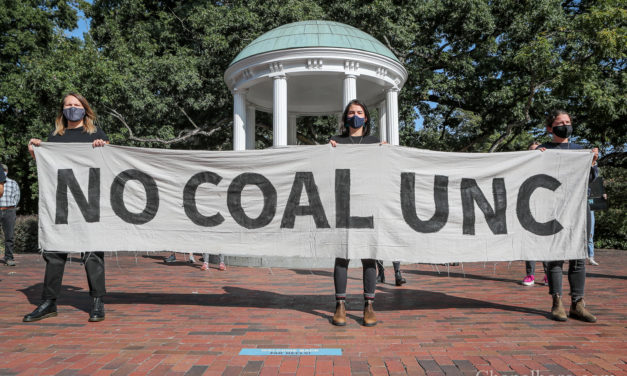Groups Protest UNC’s Cogeneration Facility Amid Worldwide Climate Change Strikes