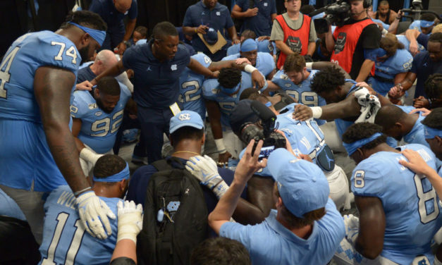 UNC Football Chaplain Mitch Mason Surprises Team With Video Message at Practice