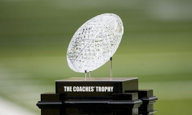National Championship Coaches’ Trophy In Kenan Stadium for Friday’s UNC Football Game