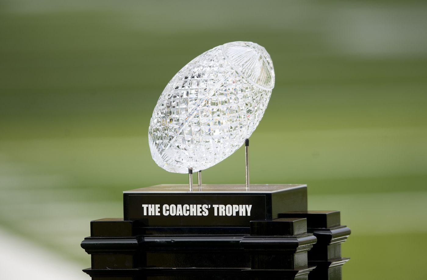 National Championship Coaches’ Trophy In Kenan Stadium for Friday’s UNC Football Game