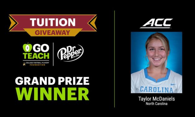 UNC’s Taylor McDaniels Wins ACC’s Go Teach Tuition Giveaway Grand Prize