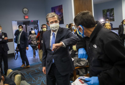 Governor Cooper Visits UNC Health Vaccination Clinic