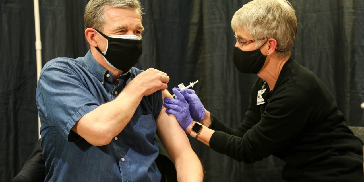 North Carolina Gov. Roy Cooper Receives COVID-19 Vaccine