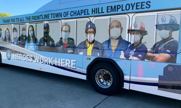 Chapel Hill Transit Unveils Bus Honoring Frontline Employees