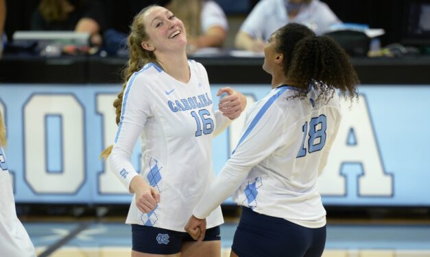 UNC Volleyball Sweeps Elon, Moves To 9-0