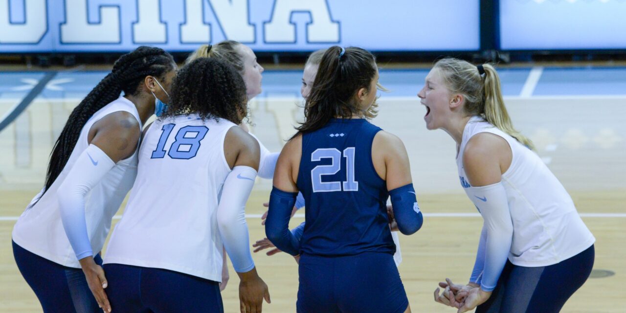 UNC Volleyball Sweeps Davidson, Picks Up Third Win of the Week