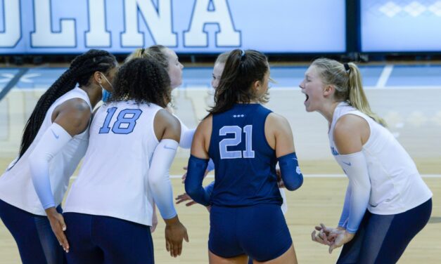 UNC Volleyball Sweeps Davidson, Picks Up Third Win of the Week
