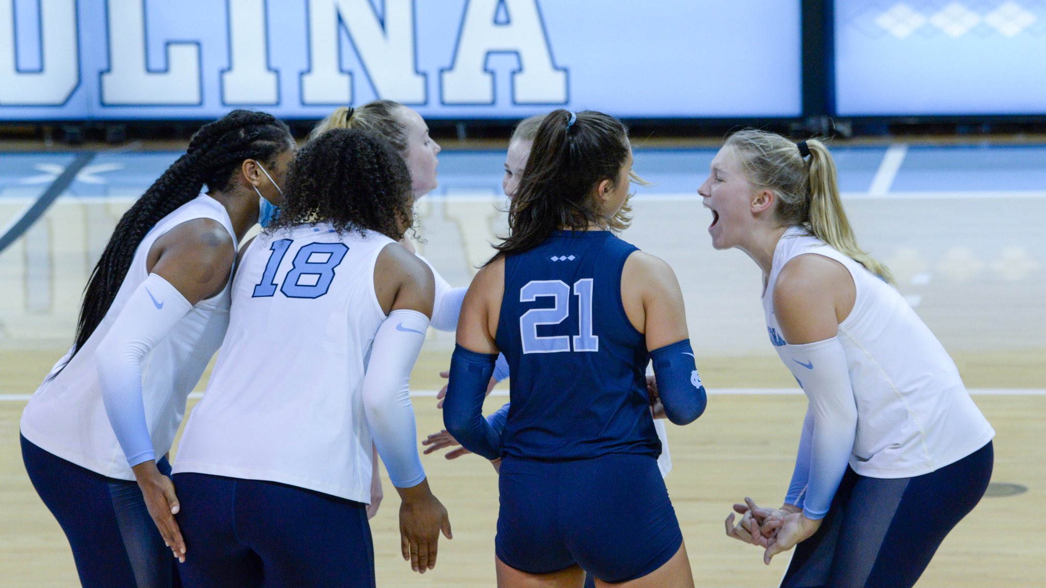 unc-volleyball-sweeps-davidson-picks-up-third-win-of-the-week