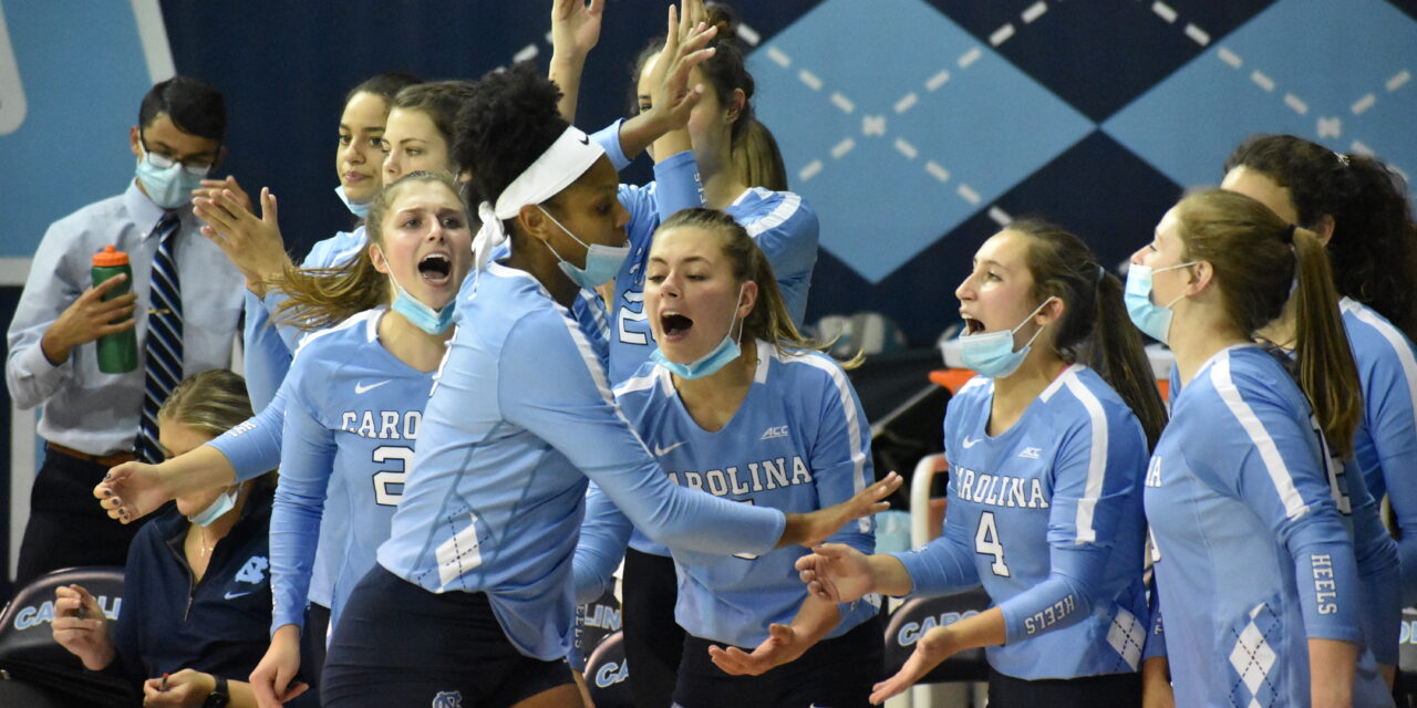 UNC Volleyball Dominates Virginia Tech In Sunday Sweep