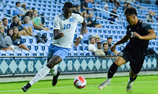 Tega Ikoba’s Fifth Goal of the Season Leads UNC Men’s Soccer Past Wofford
