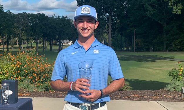 Dougie Ergood of UNC Men’s Golf Wins Share of Elon Tournament Title