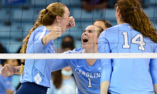 UNC Volleyball Wins Fifth Straight Match by Beating NC State