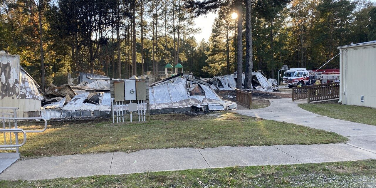 Fire Destroys Mobile Learning Units at North Chatham Elementary