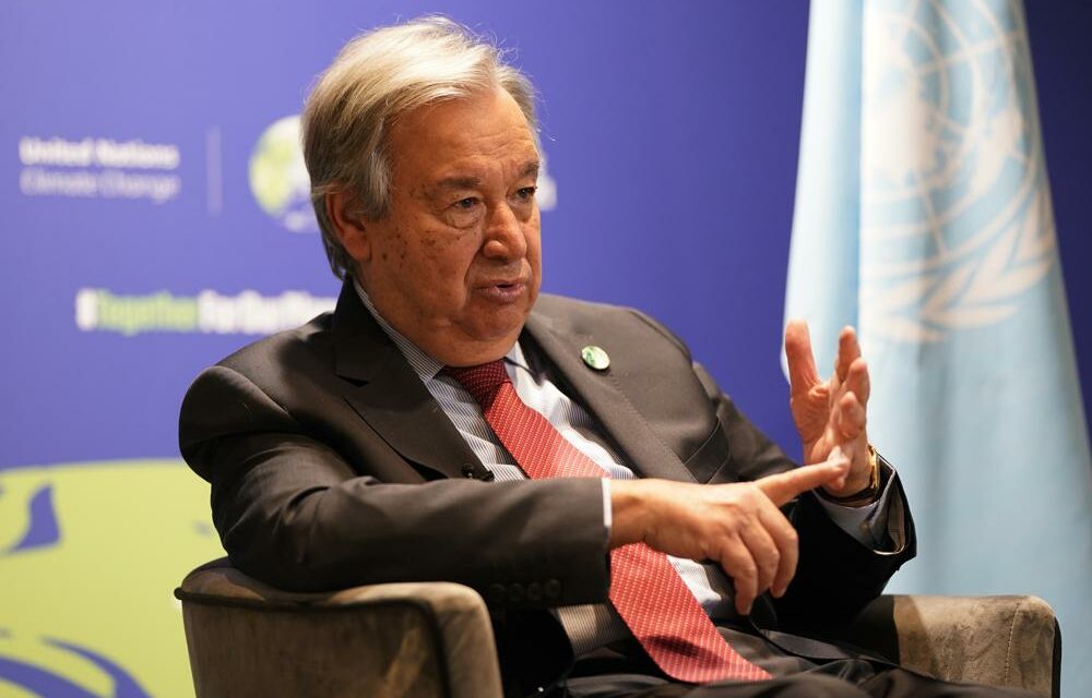 UN Chief Says Global Warming Goal on ‘Life Support’