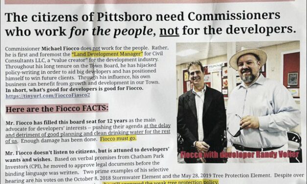 Negative Flyer, Online Attacks Trouble Pittsboro Candidates Following Election Day