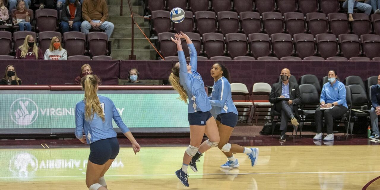 UNC Volleyball Snaps Skid With Win At Virginia Tech