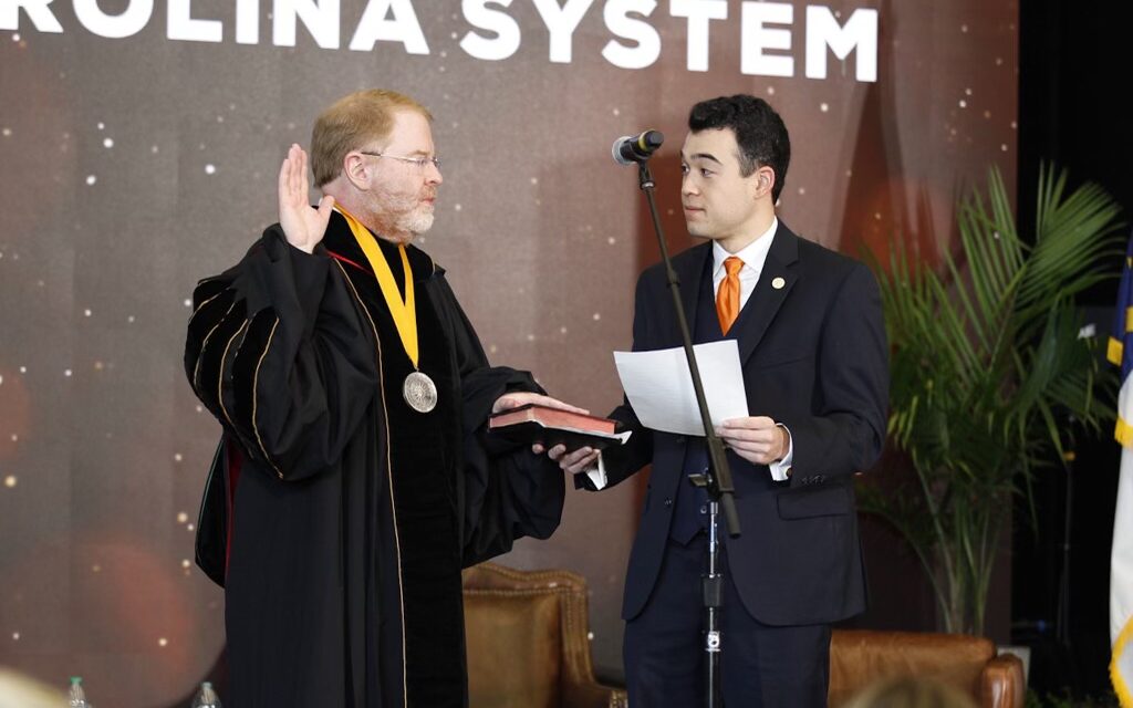 UNC System Celebrates 50 Years, Swears in President Peter Hans