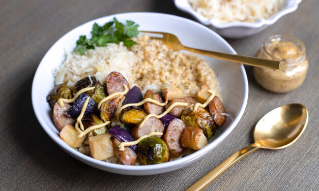 Make It Snappy: Chicken Apple Sausage with Toasted Pearl Couscous
