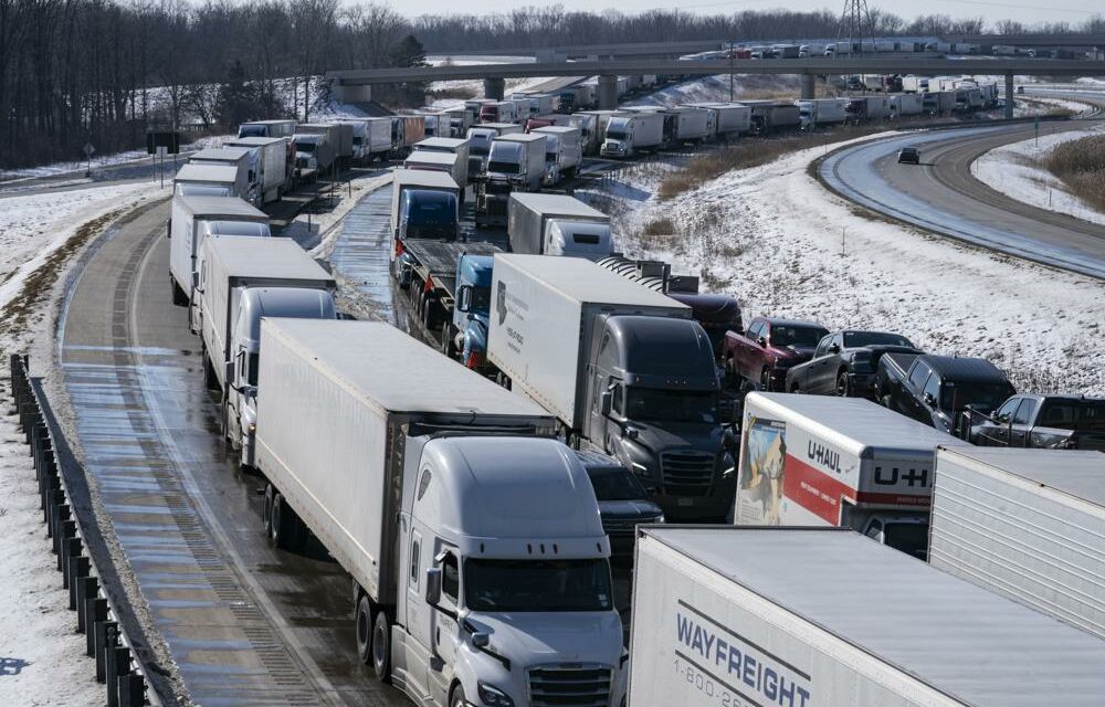 Truck Blockade at U.S.-Canadian Border Shuts Auto Plants