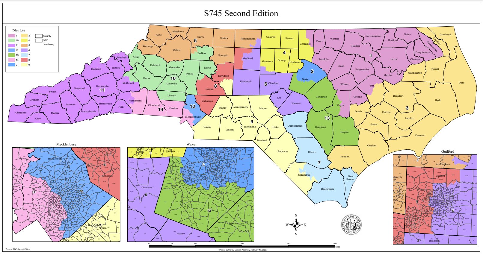 NC 2nd-Chance Redistricting Finalized; Maps Now Go to Court ...