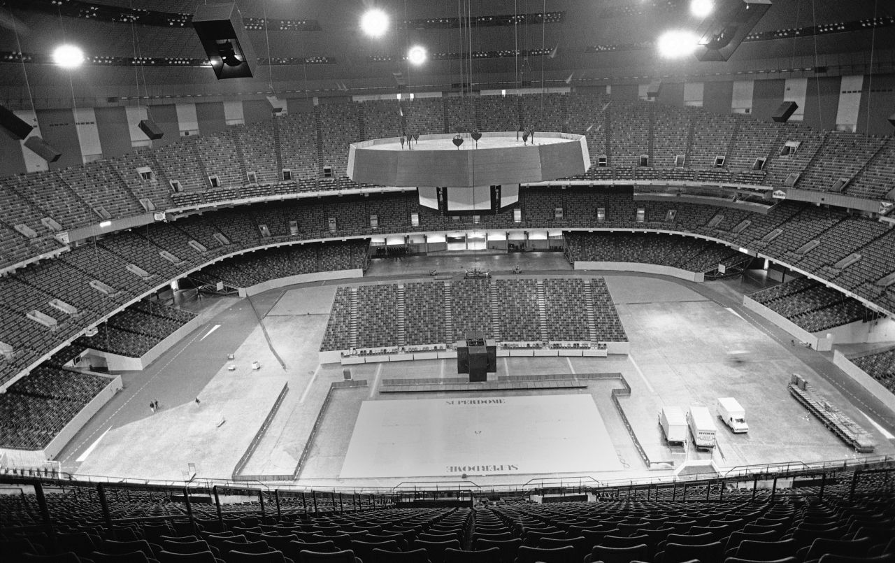 The Superdome hosts a New Orleans Pelicans AAA game in 1977. The Dome tried  to attract the Athletics and the Pirates to move in the late 70's/early  80's, but both teams decided