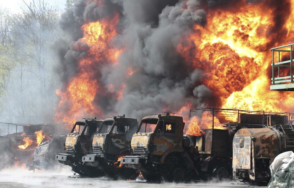 Russia Pounds Ukraine, Targeting Supply of Western Arms
