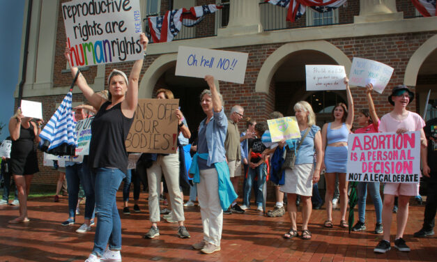 Protestors Turn Out in Pittsboro To Fight for Reproductive Rights
