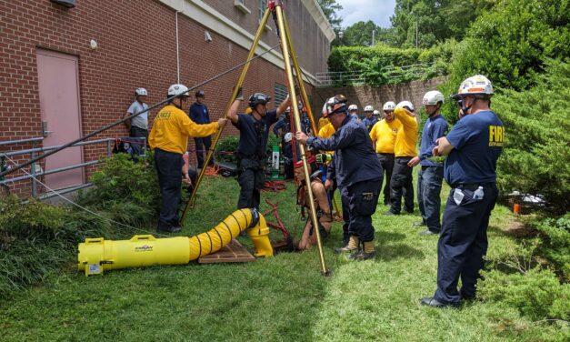 Confined Space Training for Local Fire Departments Hosted at UNC