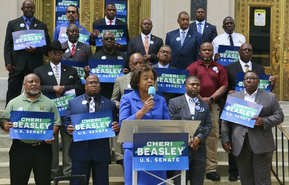 Beasley Touts Sheriff Support, Opposes ‘Defund the Police’