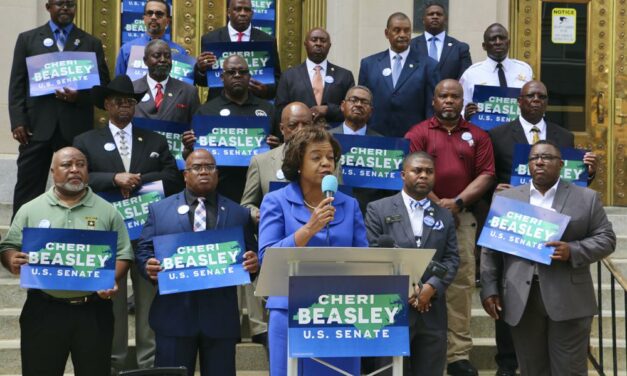 Beasley Touts Sheriff Support, Opposes ‘Defund the Police’