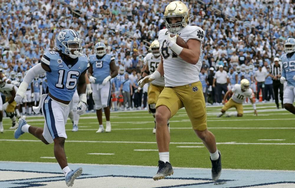 Notre Dame Punishes Porous UNC Defense, Hands Tar Heels 1st Loss