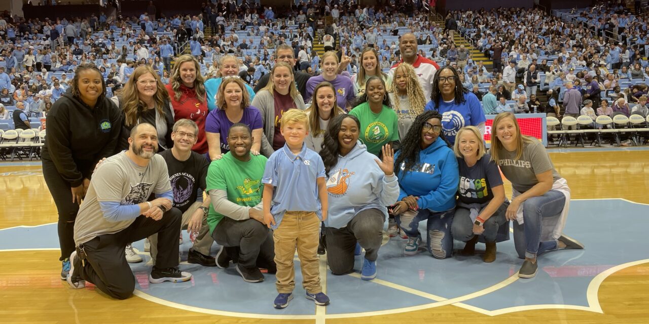 CHCCS Principals and Leaders Honored at UNC Men’s Basketball Game