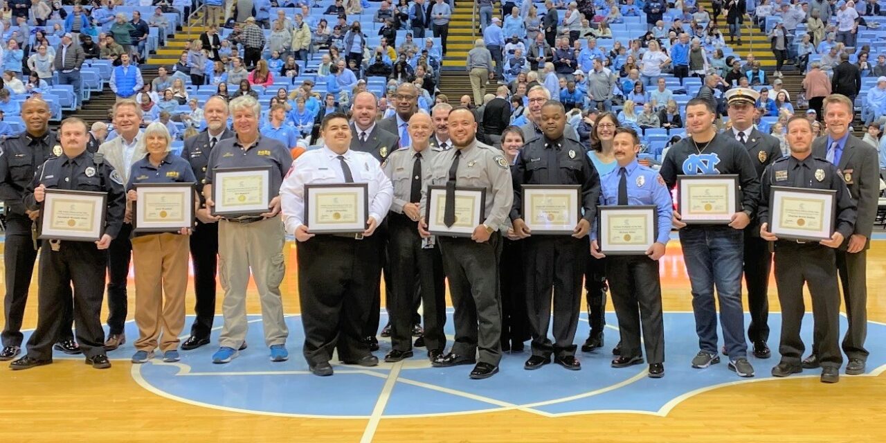 UNC Honors Orange County First Responders at Men’s Basketball Game