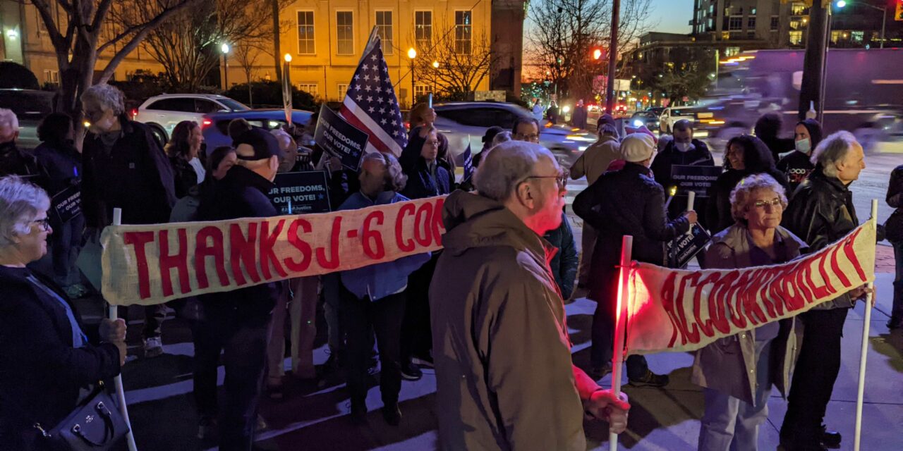 Democracy Advocates, Elected Officials Lead Jan. 6 Vigil in Chapel Hill