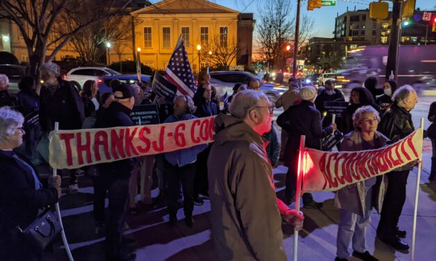 Democracy Advocates, Elected Officials Lead Jan. 6 Vigil in Chapel Hill