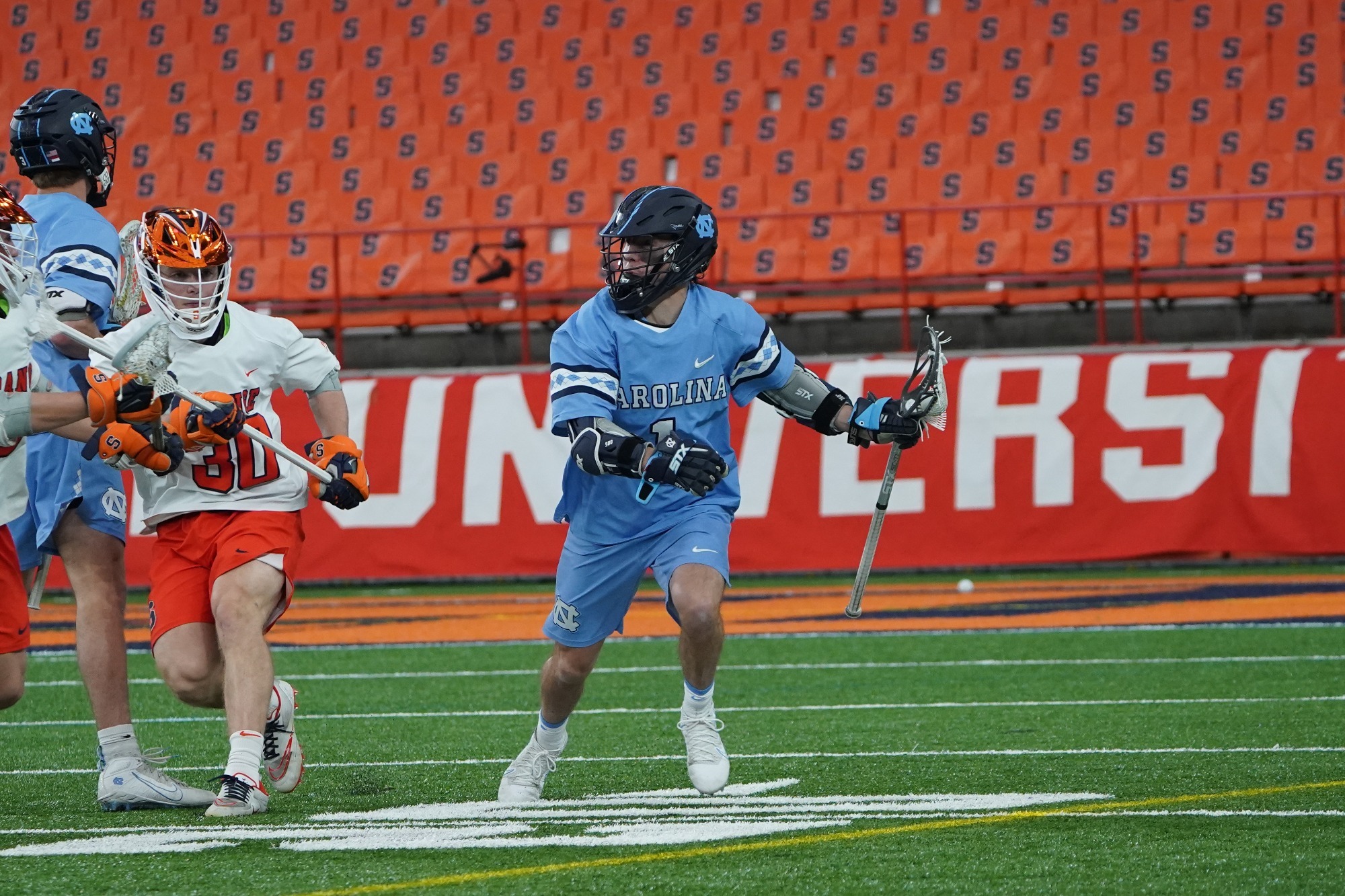 Big 1st Half Helps UNC Men's Lacrosse Down No. 19 Syracuse