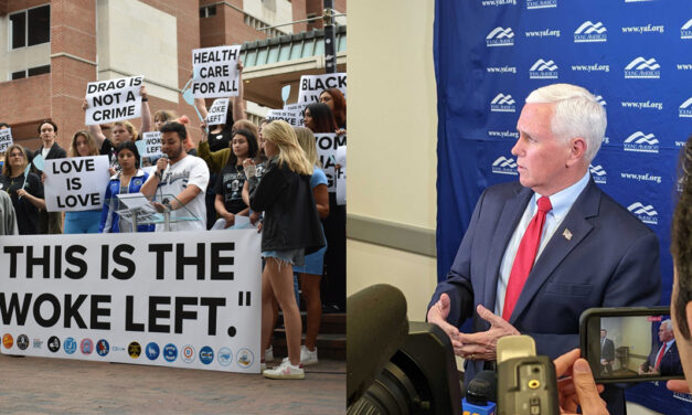 Pence Preaches Conservative Values at UNC; Democratic Students Hold Opposition Rally