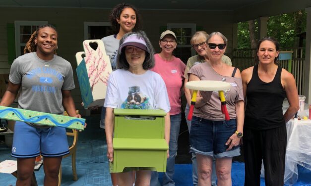 UNC Women’s Basketball Players Participate in Local Paint-a-Thon