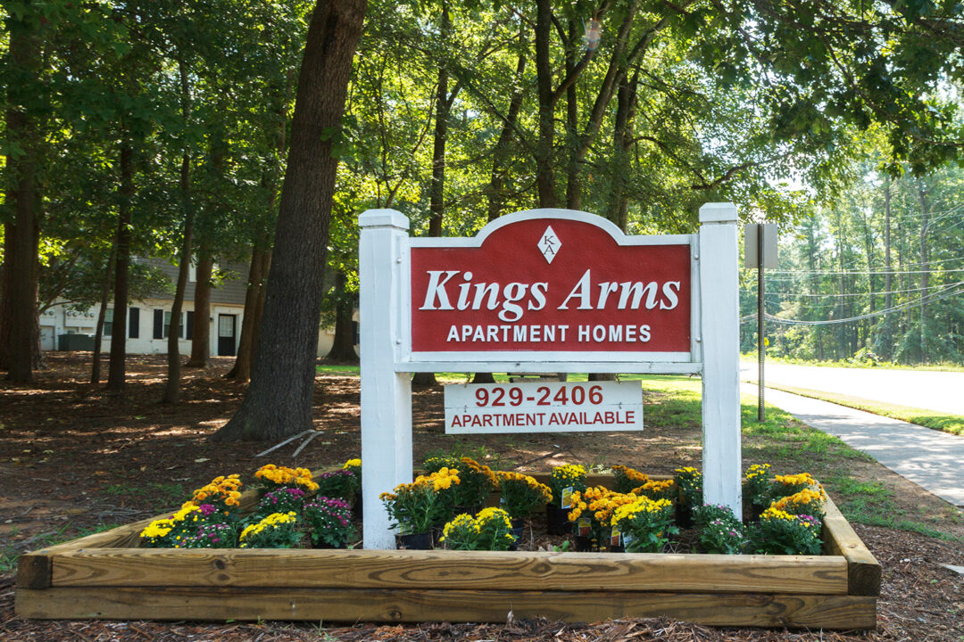 kings arms apartments ephesus church road chapel hill sign