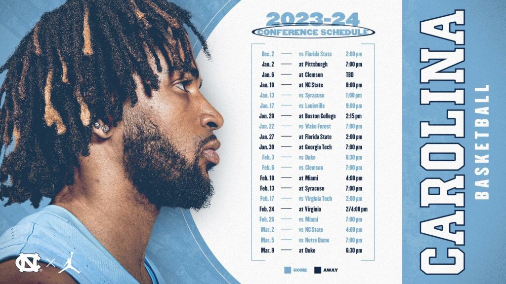 UNC Men's and Women's Basketball Unveil Their 2023-24 ACC Schedules