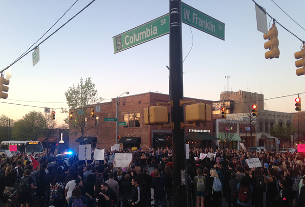 Protesters Shut Down Franklin and Columbia Streets