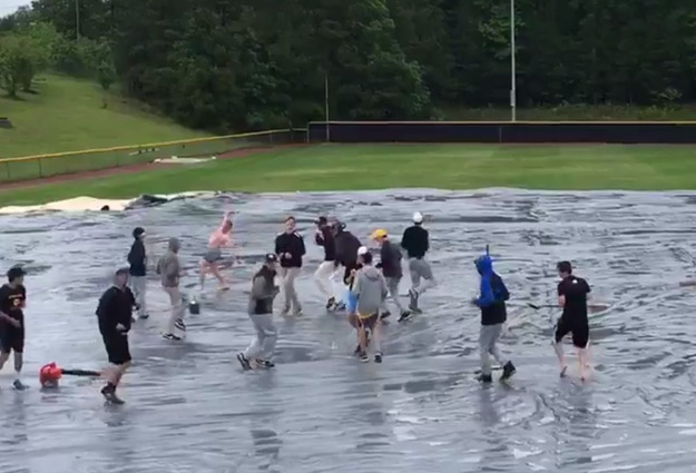 Chapel Hill High Baseball Makes Most of Rain Delay