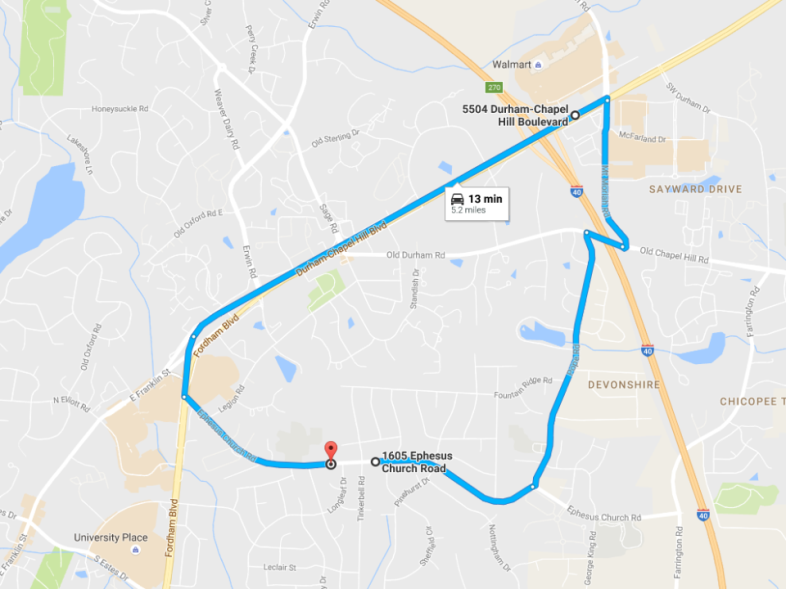 Ephesus Church Road Closure Leads to Significant Detour in Chapel Hill Starting Nov. 1
