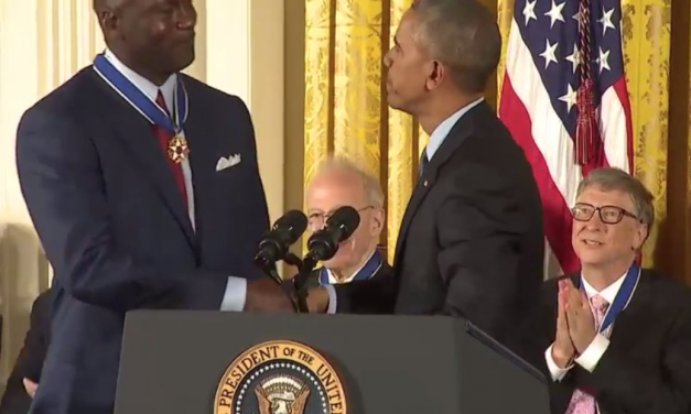 Michael Jordan Receives Presidential Medal of Freedom from President Obama