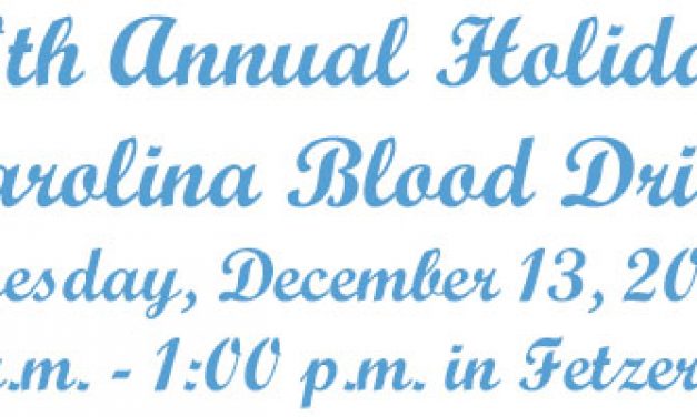 UNC Hosting 18th Annual Holiday Blood Drive