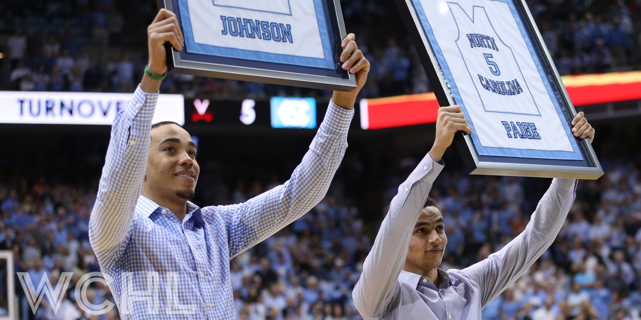 UNC Honors Brice Johnson, Marcus Paige at Halftime of Virginia Game