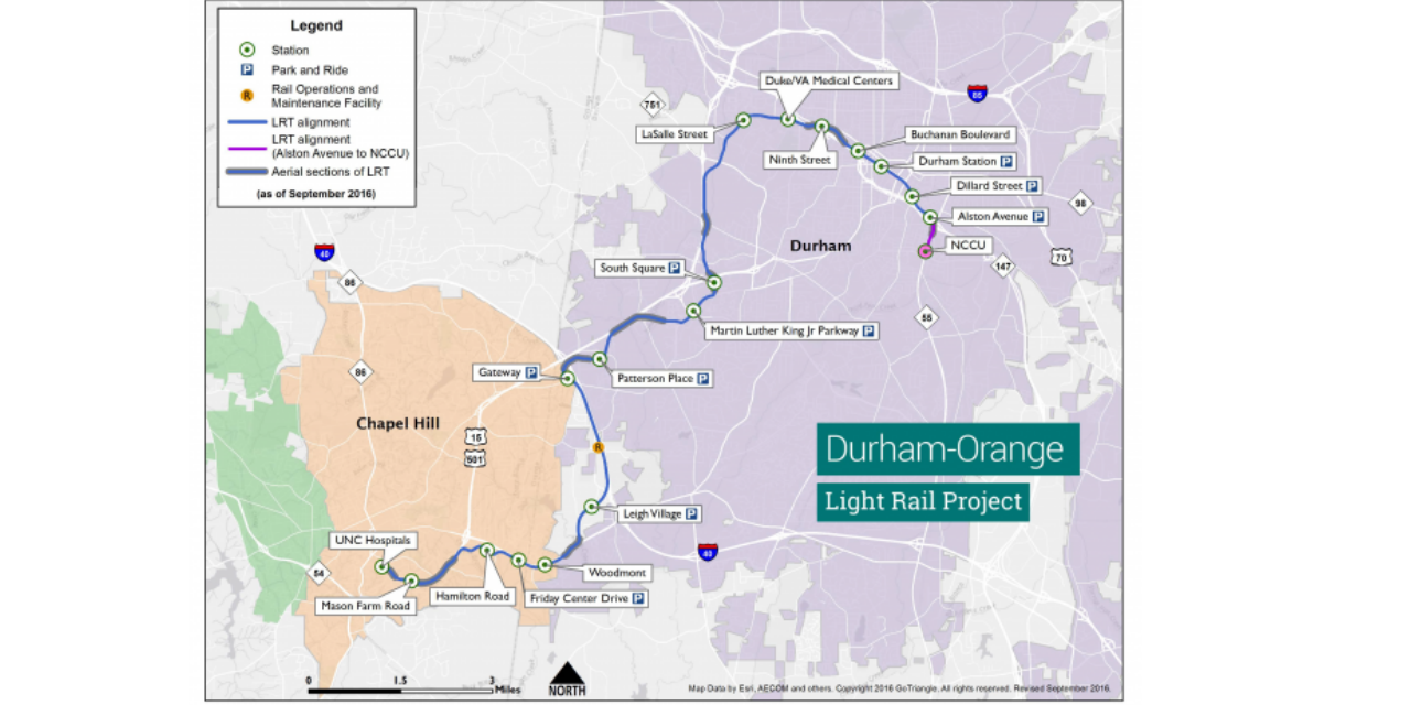 Budget Proposal Targets Durham-Orange Light Rail Funding